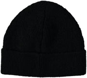 Căciulă Elaine negru, spate, tricotaj reiat cu bordură răsfrântă
