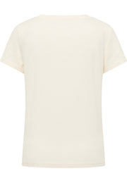 Tricou Alma alb crem, spate, tricou simplu fără imprimeu