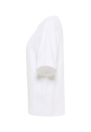 Tricou Welby alb, lateral, simplu, fără imprimeu vizibil