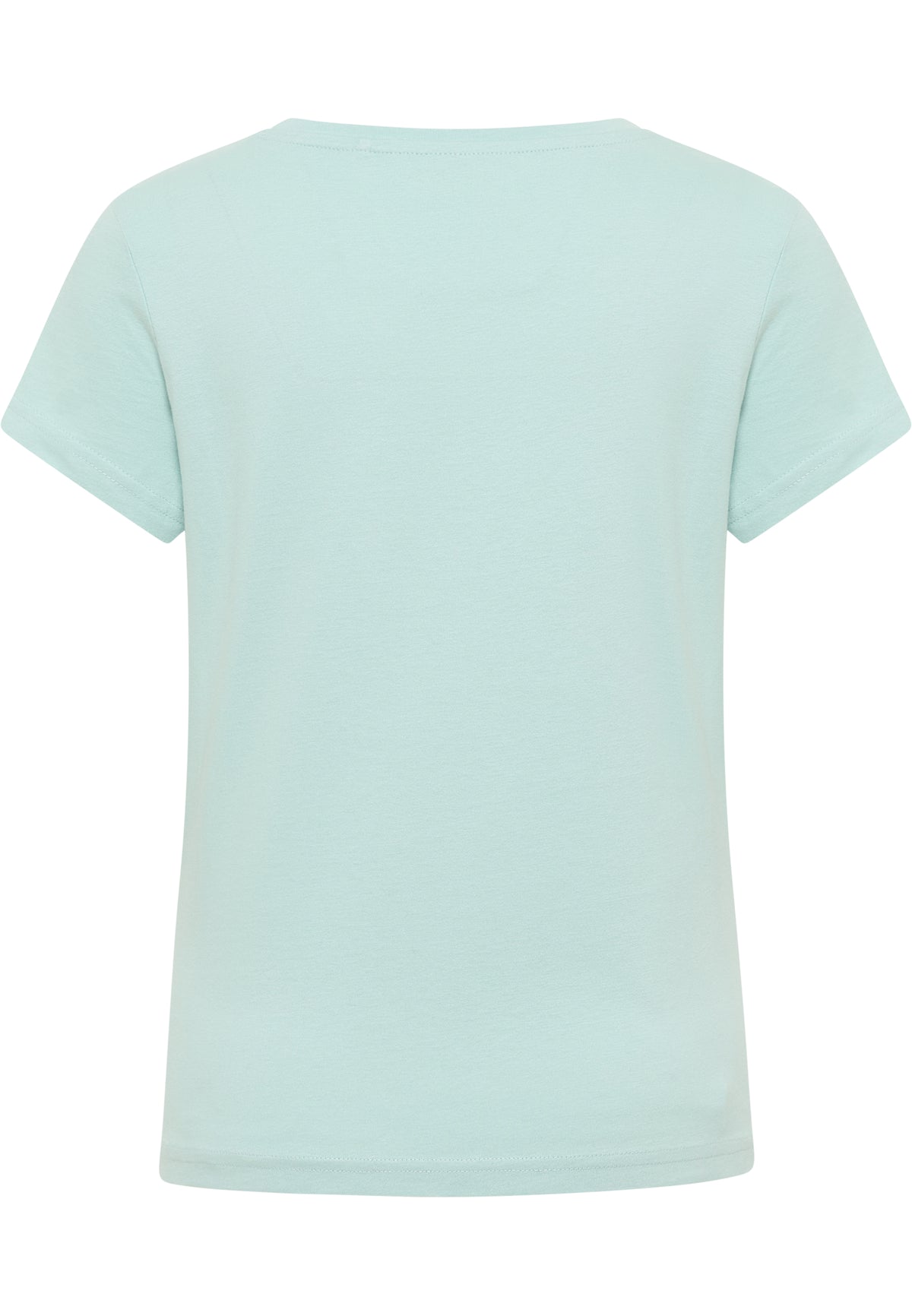 Tricou Alma verde mentă pal, spate, așezat plat, fără imprimeu pe spate