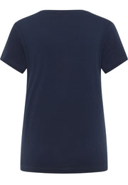Tricou Alma bleumarin, spate, tricou simplu fără imprimeu
