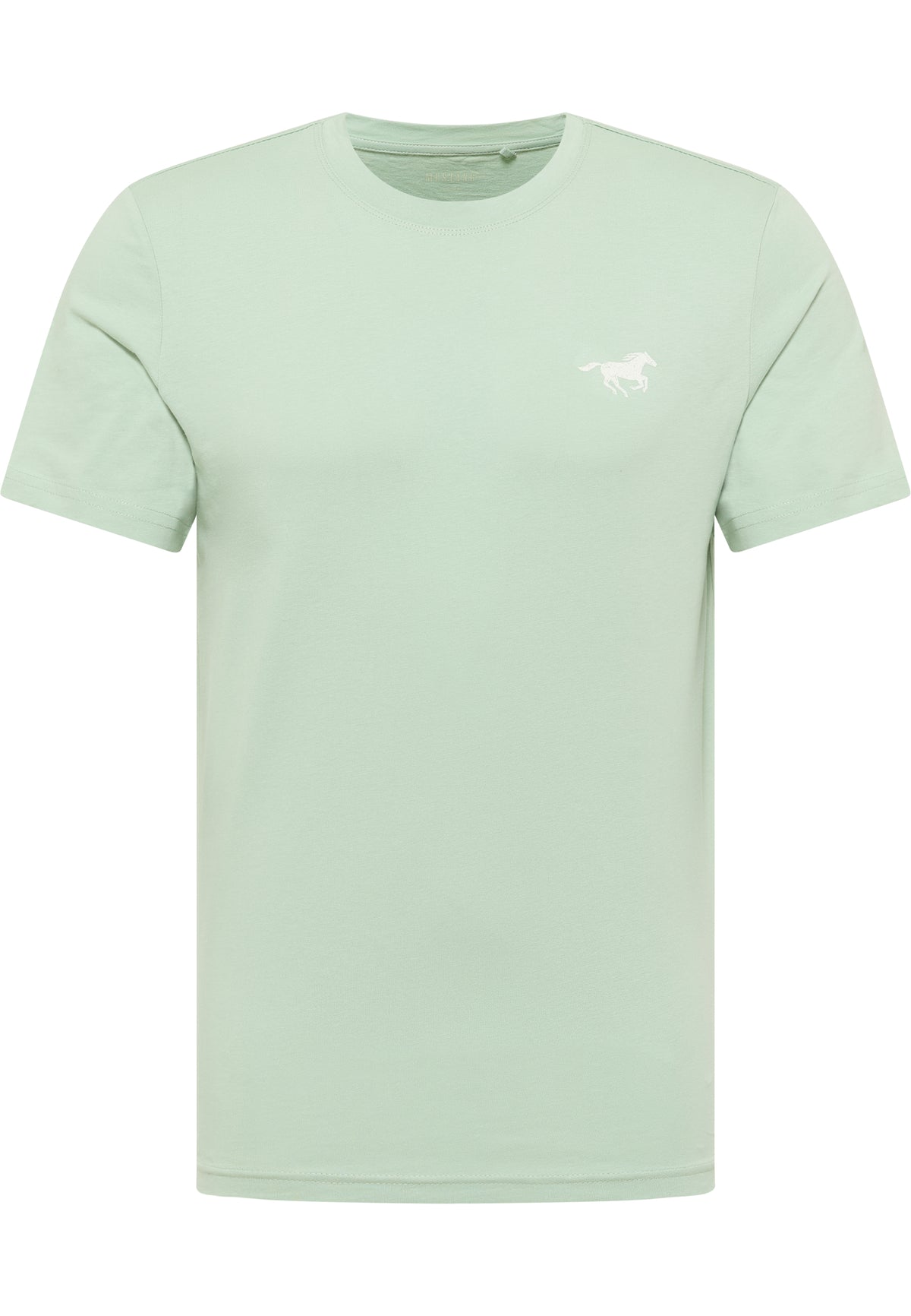 Tricou Austin verde mentă, față, logo mic cu cal pe piept