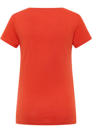 Tricou Slim Loa portocaliu, spate, fără imprimeu