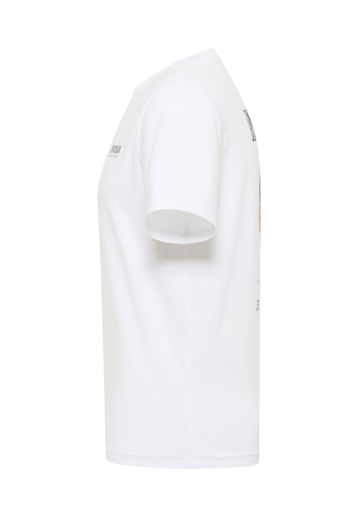 Tricou Austin alb, lateral, croială pe corp