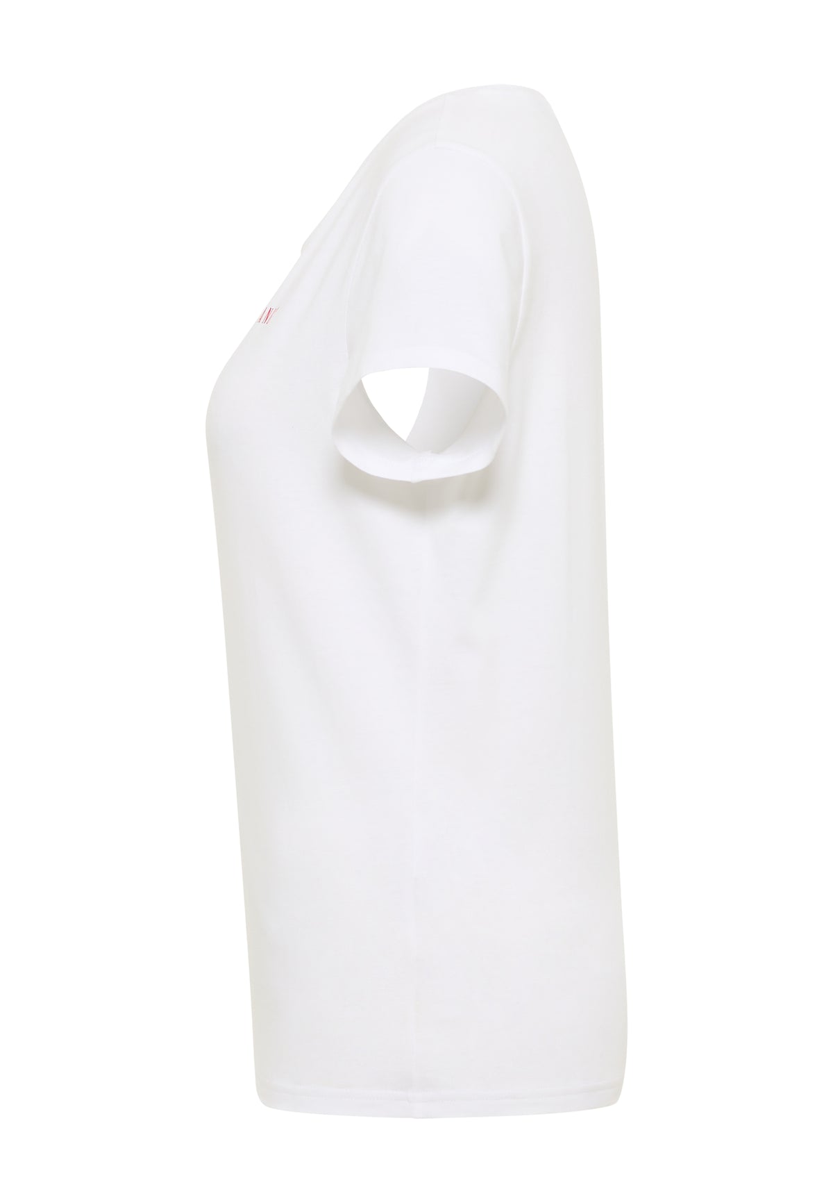 Tricou Alma alb, lateral, croi simplu cu mânecă scurtă