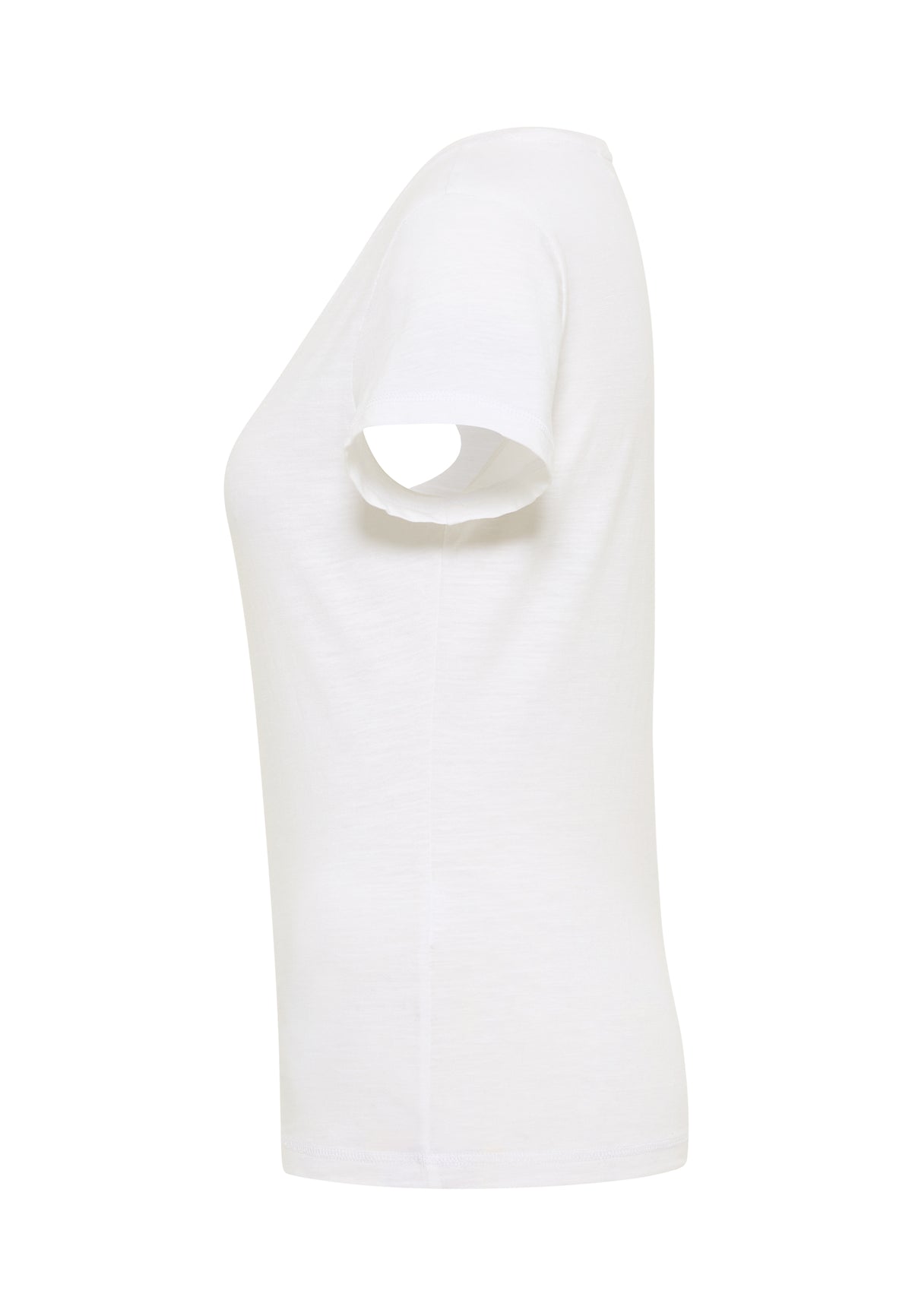 Tricou Slim Winona alb, lateral, croială mulată pe corp