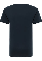 Tricou Allen albastru închis, spate, așezat plat
