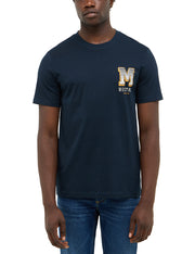 Tricou Austin bleumarin, față, purtat pe model
