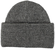 Căciulă Farmington gri melanj, spate, tricot reiat, bordură răsfrântă