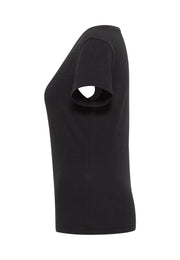 Tricou Slim Winona negru, lateral, croială mulată pe corp