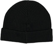 Căciulă Flagstaff negru, spate, tricot reiat uniform, fără imprimeu vizibil