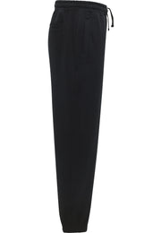 Pantaloni Logan negru, lateral, buzunar oblic, croială conică spre gleznă