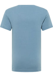 Tricou Allen albastru deschis, spate, așezat plat