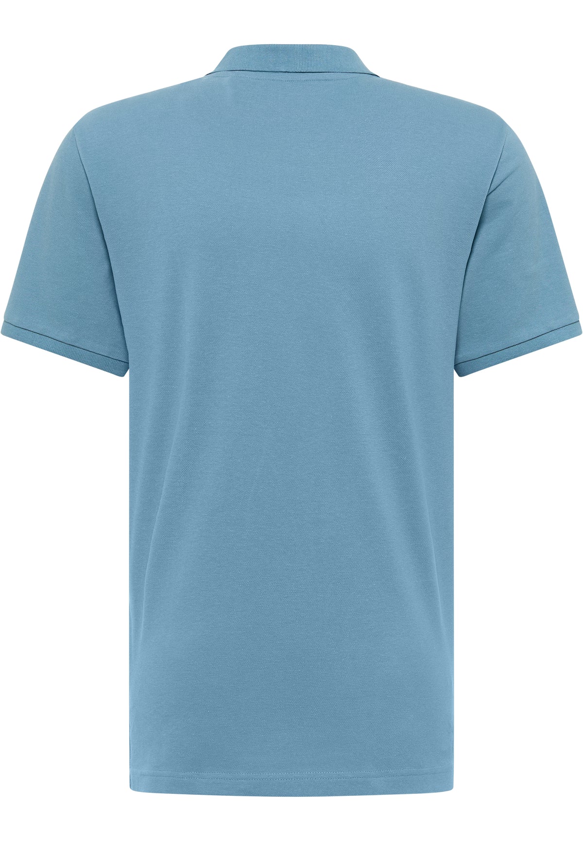 Tricou Palco albastru-gri, spate, croială simplă cu guler polo, fără imprimeu