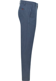 Pantaloni Daytona Chino albastru, lateral, croi slim pe toată lungimea