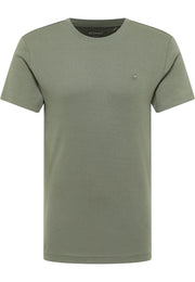 Tricou Allen verde kaki, față, așezat plat, broderie mică cu cal pe piept