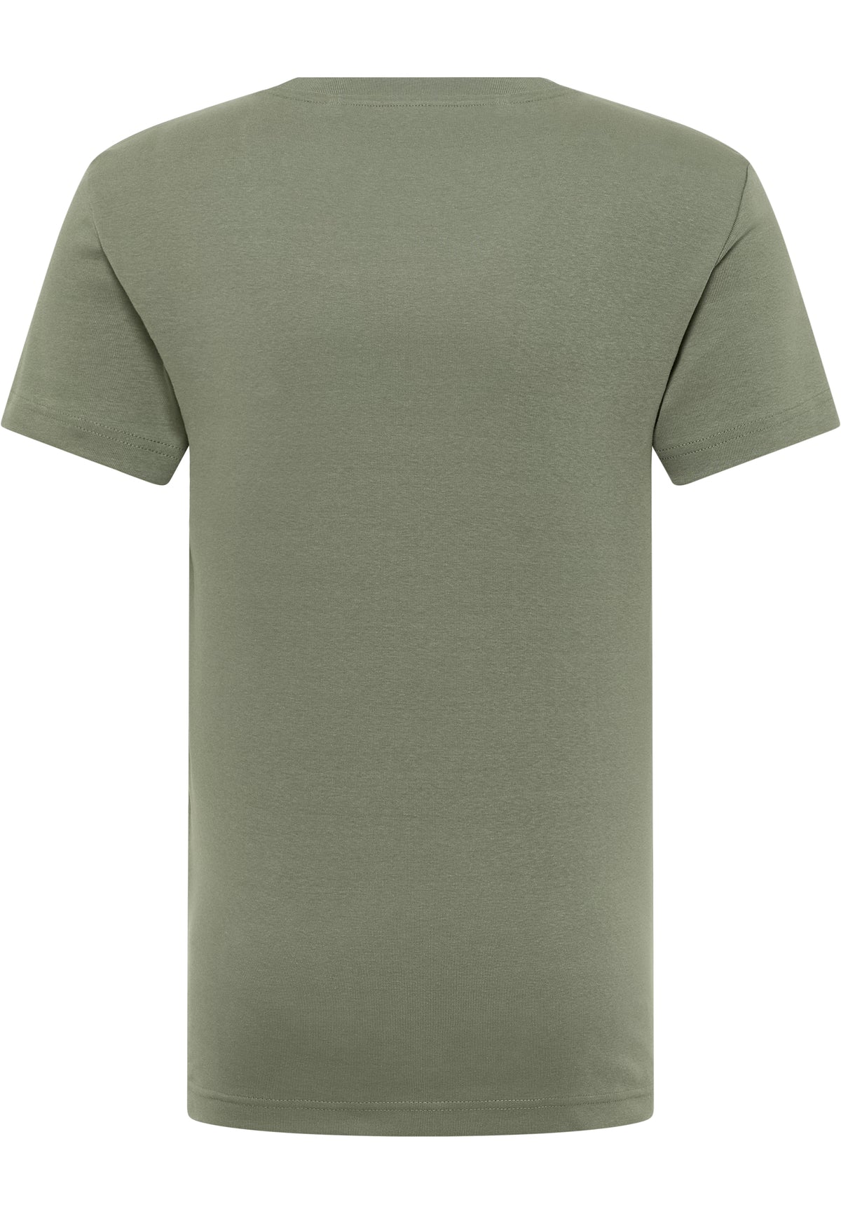 Tricou Allen verde kaki, spate, așezat plat