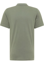 Tricou Palco verde măsliniu, spate, croială simplă cu guler polo, fără imprimeu