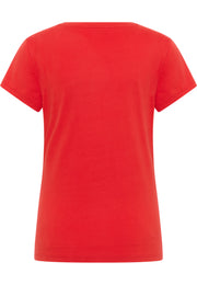 Tricou Loa roșu, spate, fără imprimeu sau alt detaliu