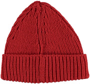 Căciulă Elaine roșu, spate, tricot reiat uniform, fără imprimeu vizibil