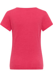 Tricou Slim Winona roz, spate, spate simplu, fără imprimeu