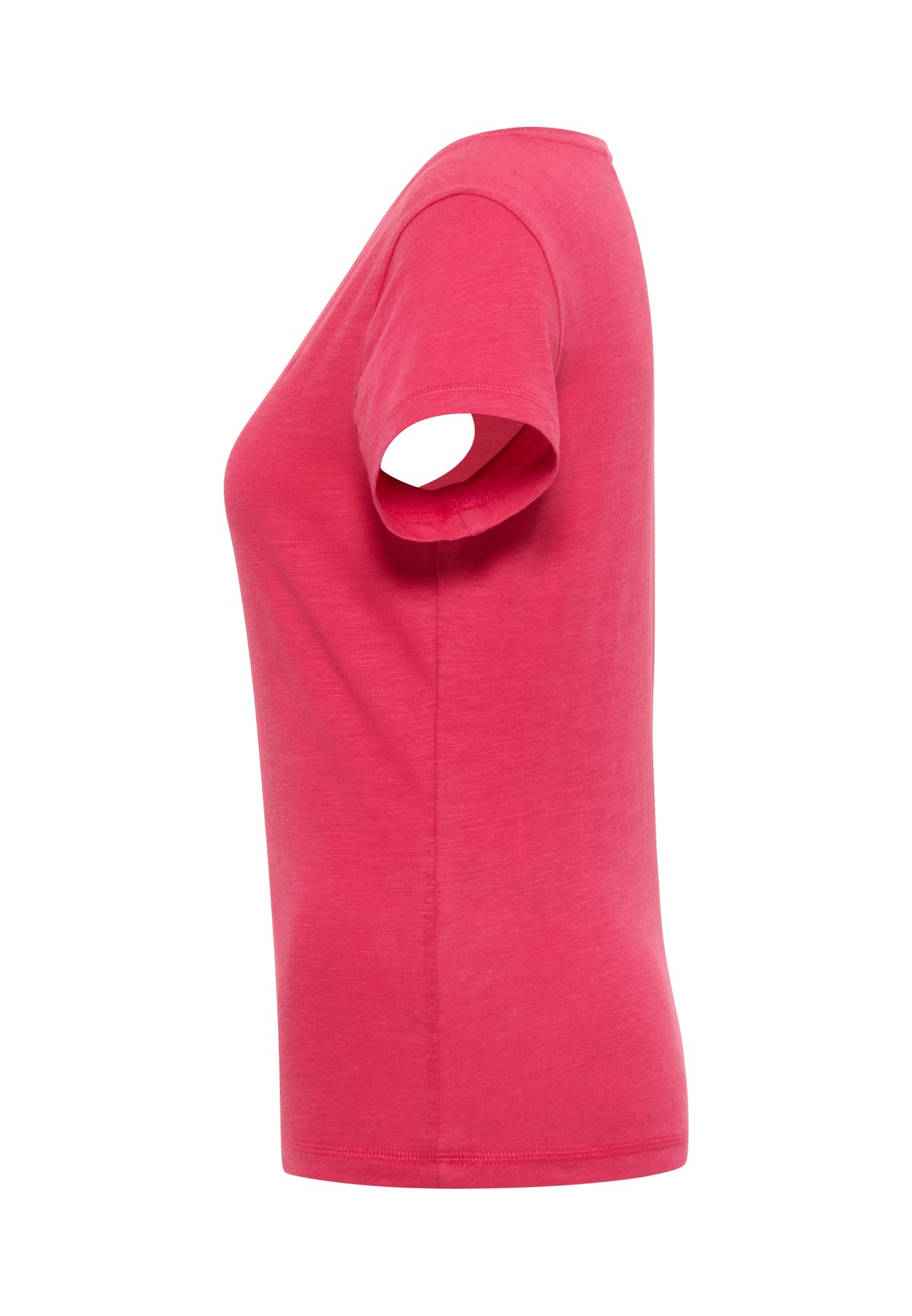 Tricou Slim Winona roz, lateral, croială mulată pe corp