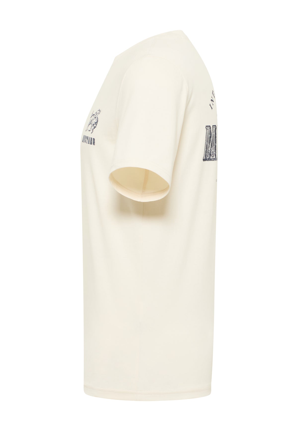 Tricou Austin alb crem, lateral, croială pe corp