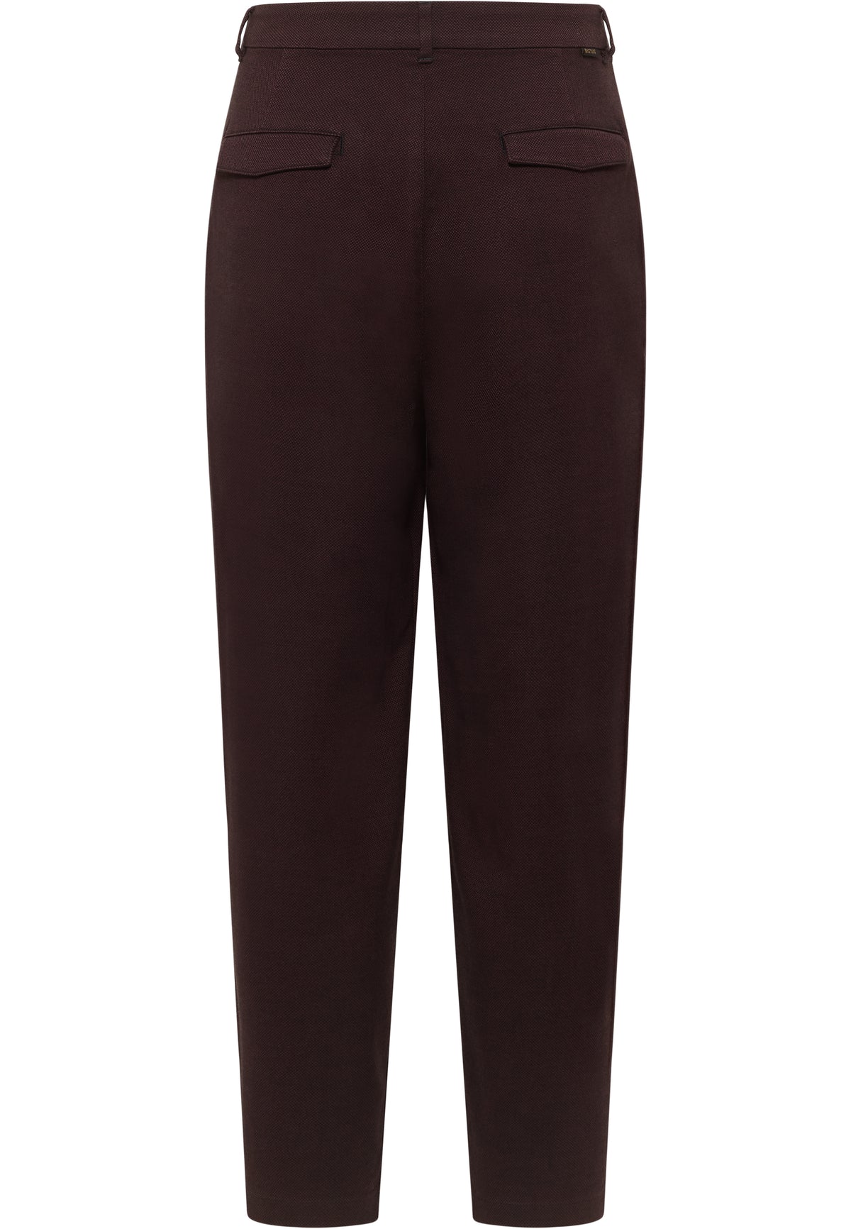 Pantaloni Barrel bordo, spate, două buzunare cu clapetă