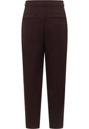 Pantaloni Barrel bordo, spate, două buzunare cu clapetă