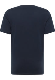 Tricou Austin albastru închis, spate, fără imprimeu, guler rotund și mâneci scurte
