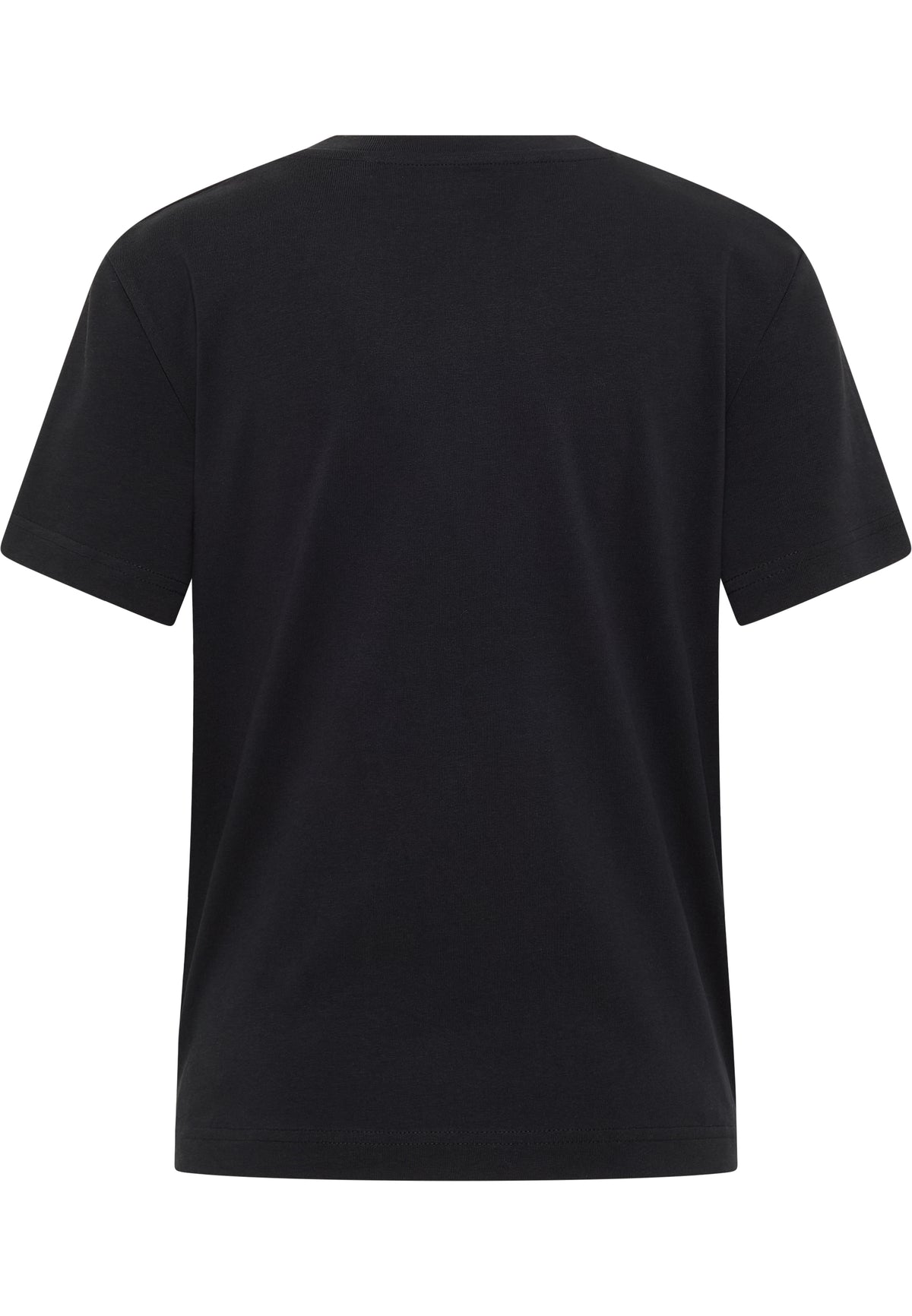 Tricou Relaxed Floris negru, spate, fără imprimeu