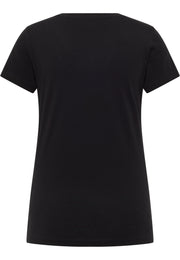 Tricou Loa negru, spate, decolteu rotund, fără imprimeu