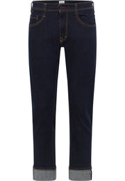 Blugi Oregon albastru indigo închis, față, spălare rinse uniformă