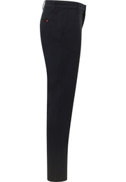 Pantaloni Tramper Chino albastru închis, lateral, profil cu croială dreaptă pe picior