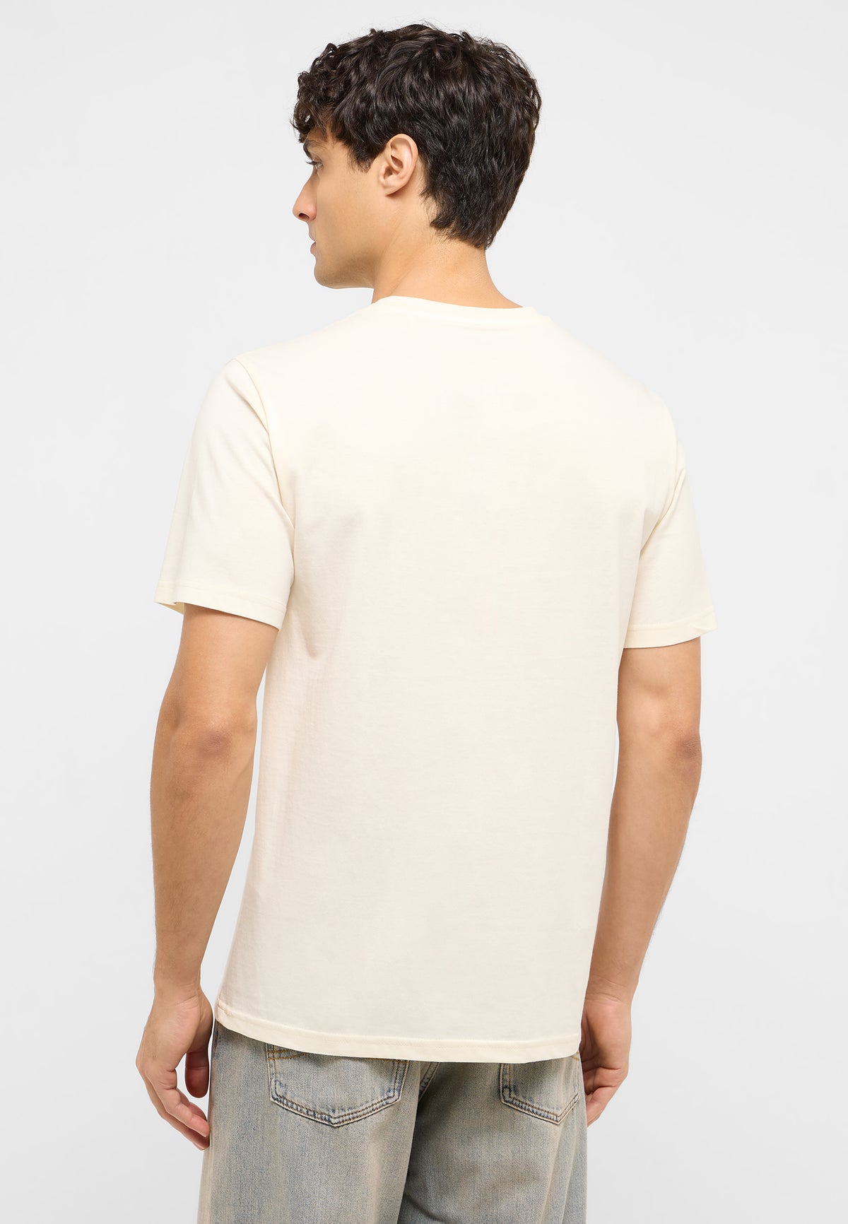 Tricou Austin alb crem, spate, fără imprimeu