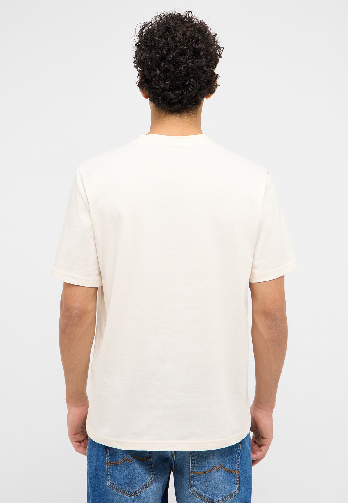 Tricou Austin alb crem, spate, fără imprimeu vizibil
