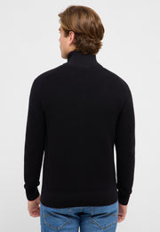 Cardigan Escondido negru, spate, croială dreaptă fără cusături vizibile