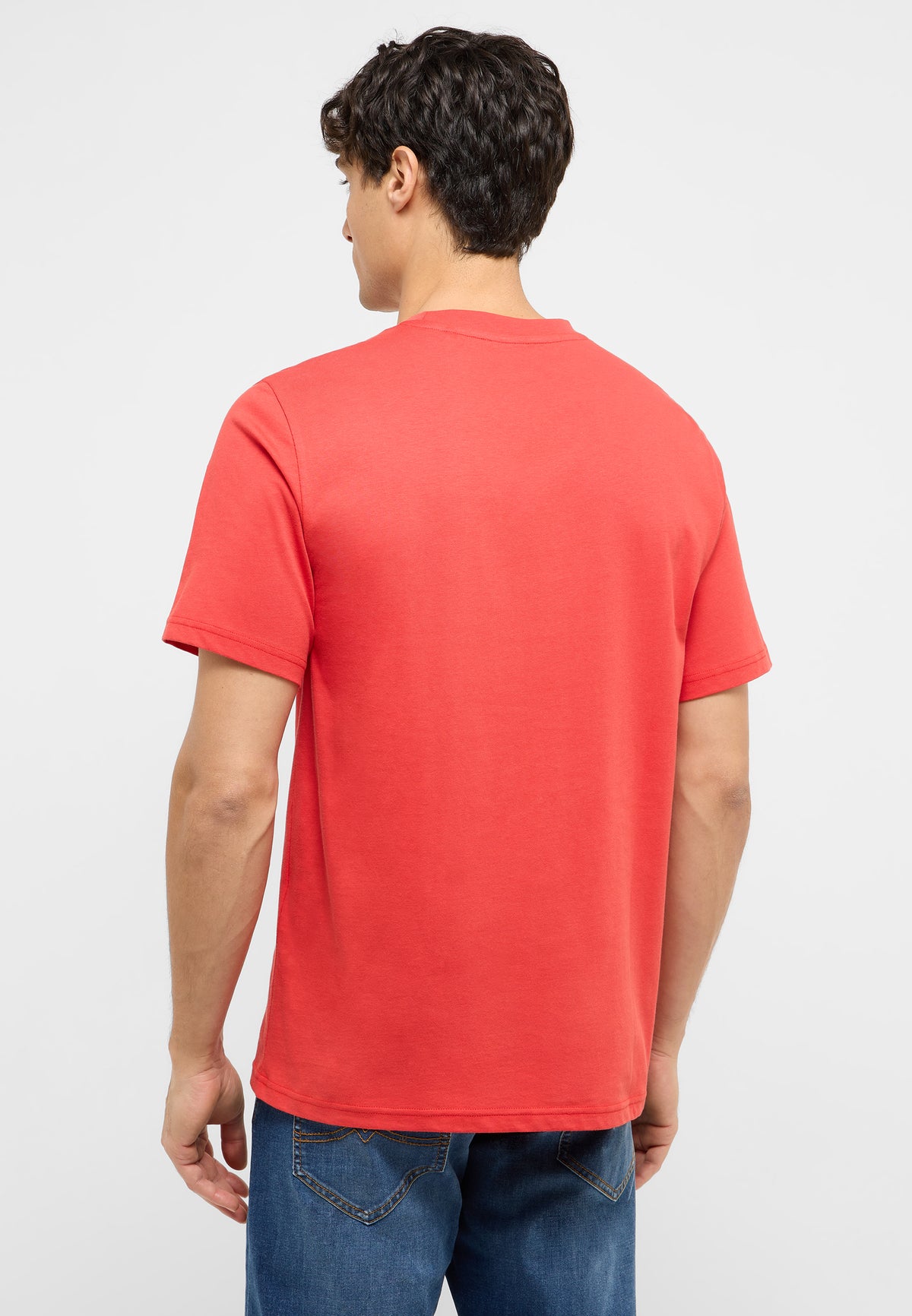 Tricou Austin roșu, spate, fără imprimeu, guler rotund și mâneci scurte