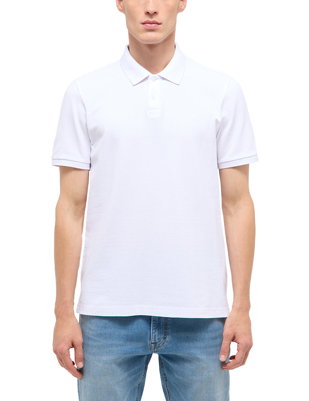 Tricou Palco alb, față, purtat pe model