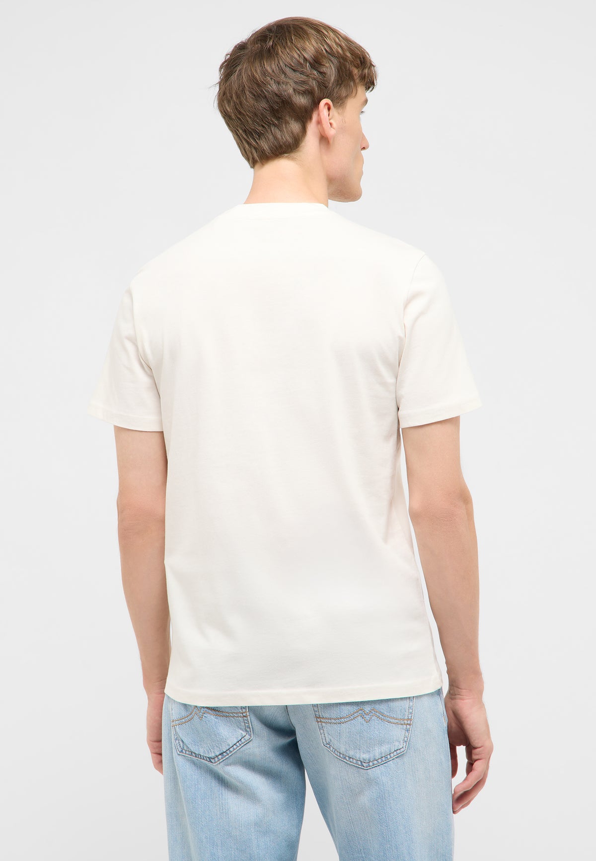 Tricou Austin alb crem, spate, fără imprimeu vizibil