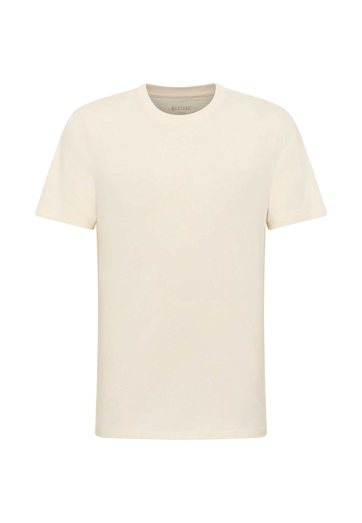 Tricou Austin alb crem, față, fără imprimeu