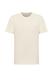 Tricou Austin alb crem, față, fără imprimeu
