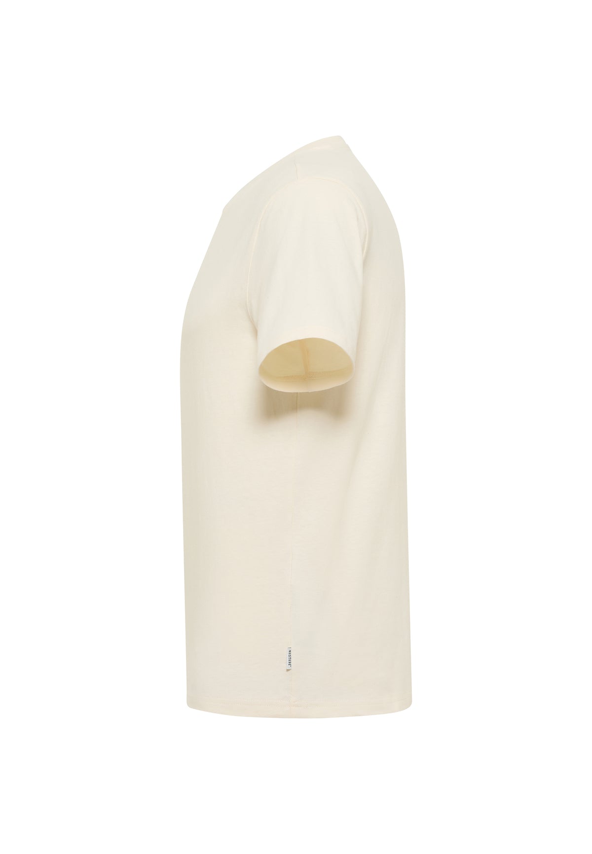 Tricou Austin alb crem, lateral, etichetă mică la cusătura laterală