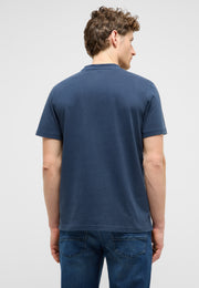Tricou Austin albastru marin, spate, fără imprimeu, croială simplă cu mâneci scurte