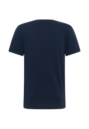 Tricou Austin albastru marin, spate, fără imprimeu, guler rotund și mâneci scurte