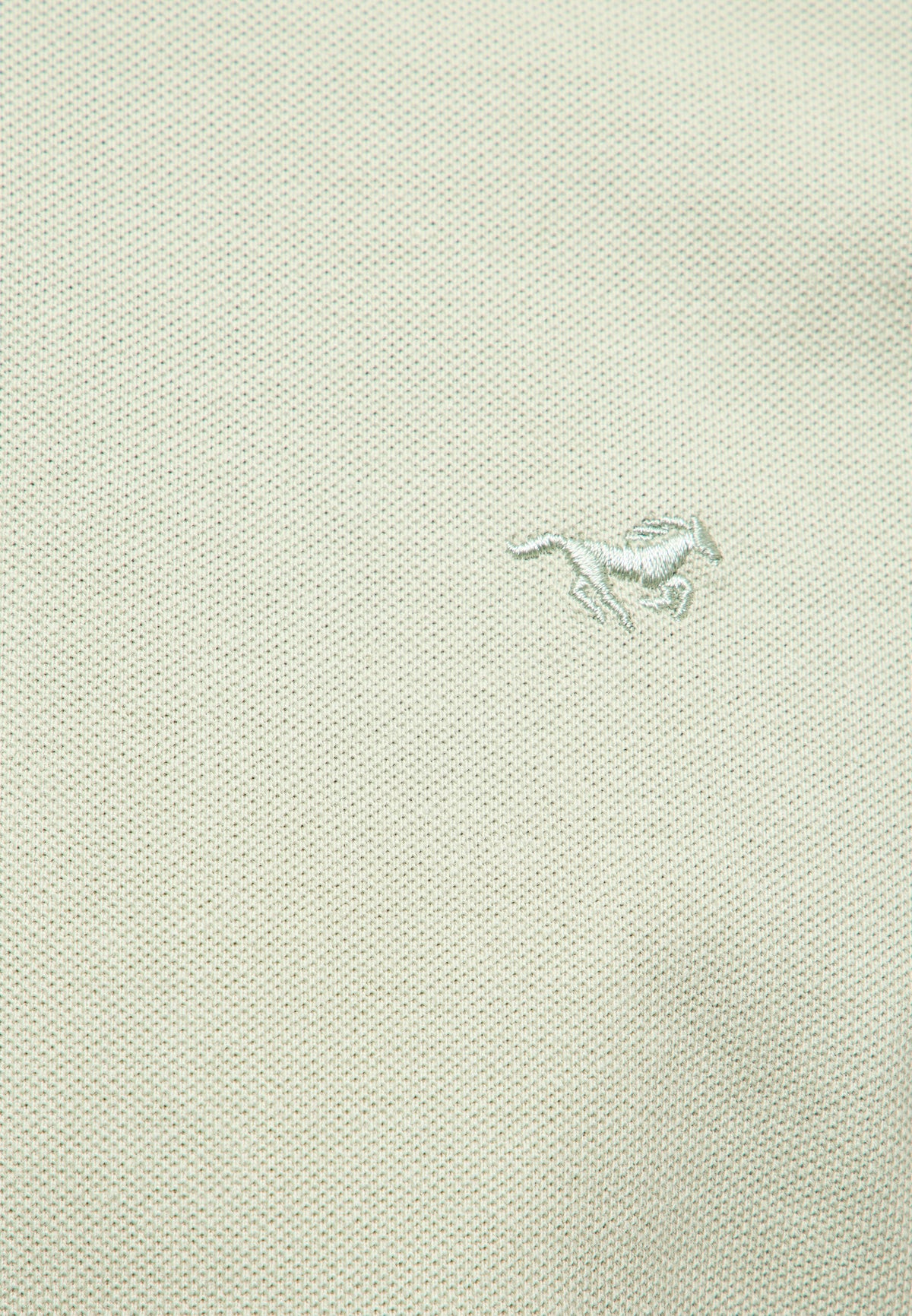 Tricou Palco verde deschis, detaliu, logo cu cal brodat pe piept