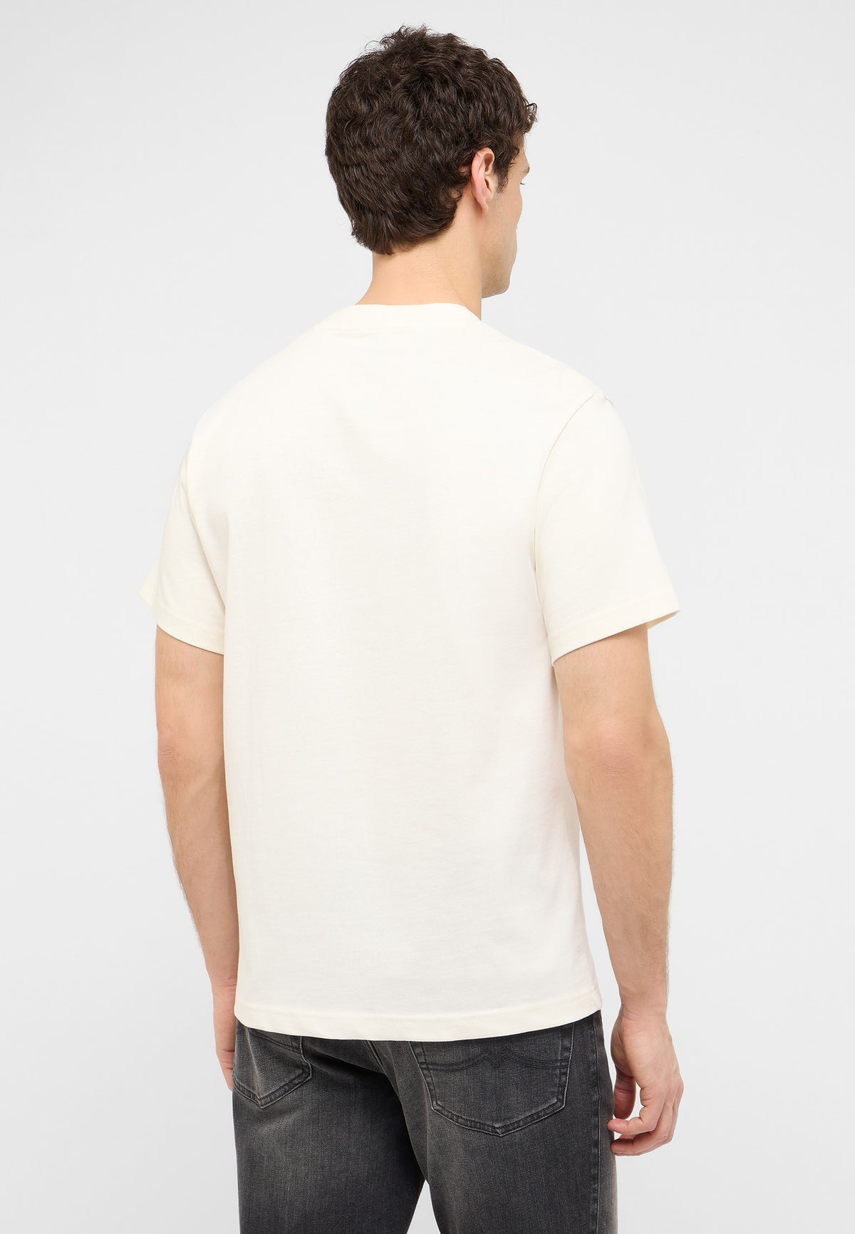 Tricou Akron alb, spate, fără imprimeu