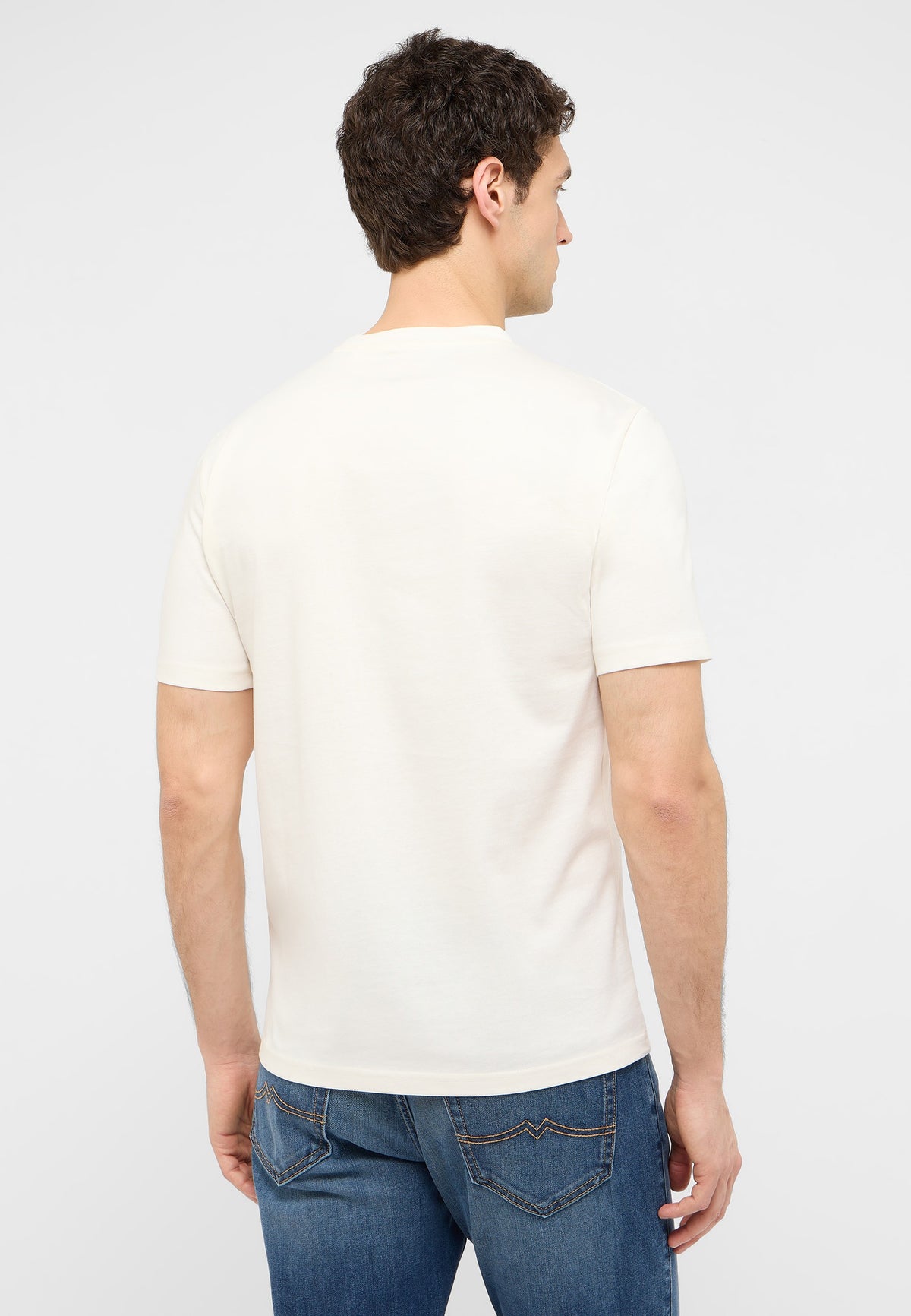 Tricou Austin alb, spate, fără imprimeu, material uni