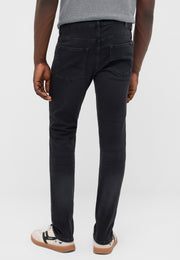 Blugi Frisco gri, spate, două buzunare aplicate, model cu tricou gri