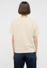 Tricou Monroe bej, spate, fără imprimeu